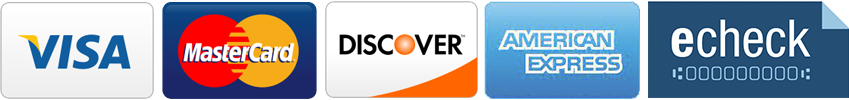 Aceptamos Visa, MasterCard, o Discover logos