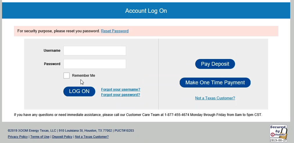 xoom energy texas bill pay